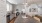 a kitchen with marble counters